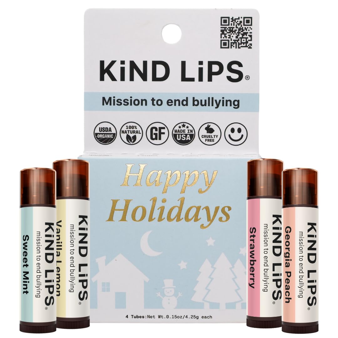 Kind Lips holiday variety pack front view, gift-ready for stockings.