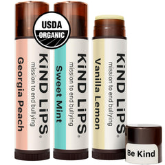 Kind Lips Sweet Mint balm close-up for cooling, refreshing hydration on dry lips.