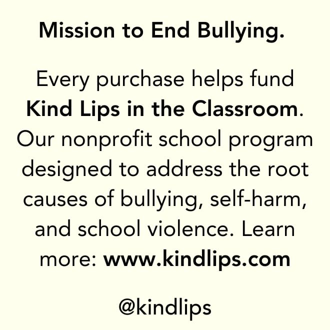 Kind Lips teacher gift-ready bag, compact lip balms for students.