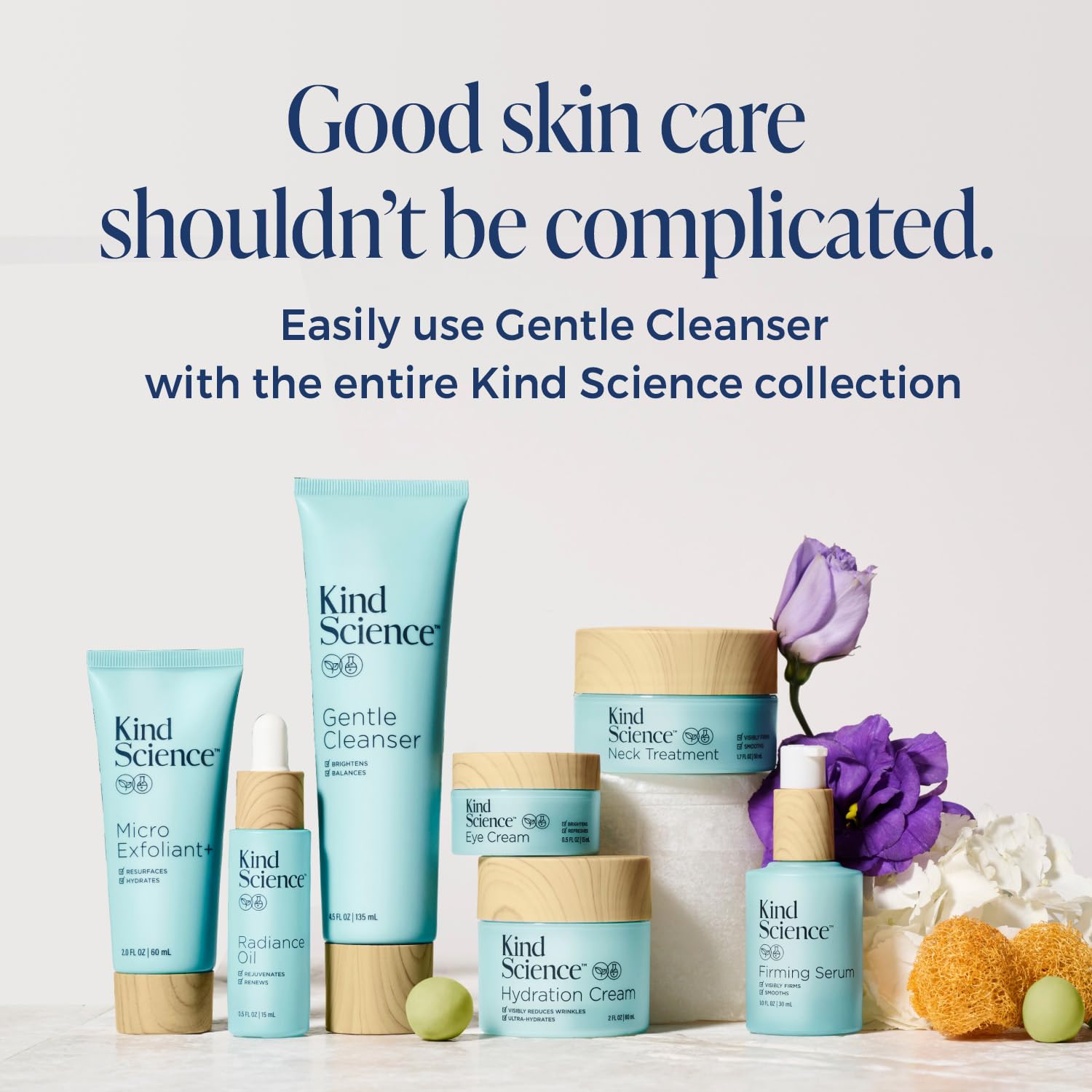 Kind Science Gentle Face Cleanser 4.5 oz bottle ideal for daily travel