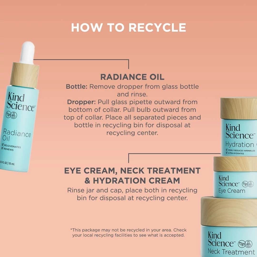 Kind Science Radiance Oil 0.5 fl oz provides daily layering flexibility.