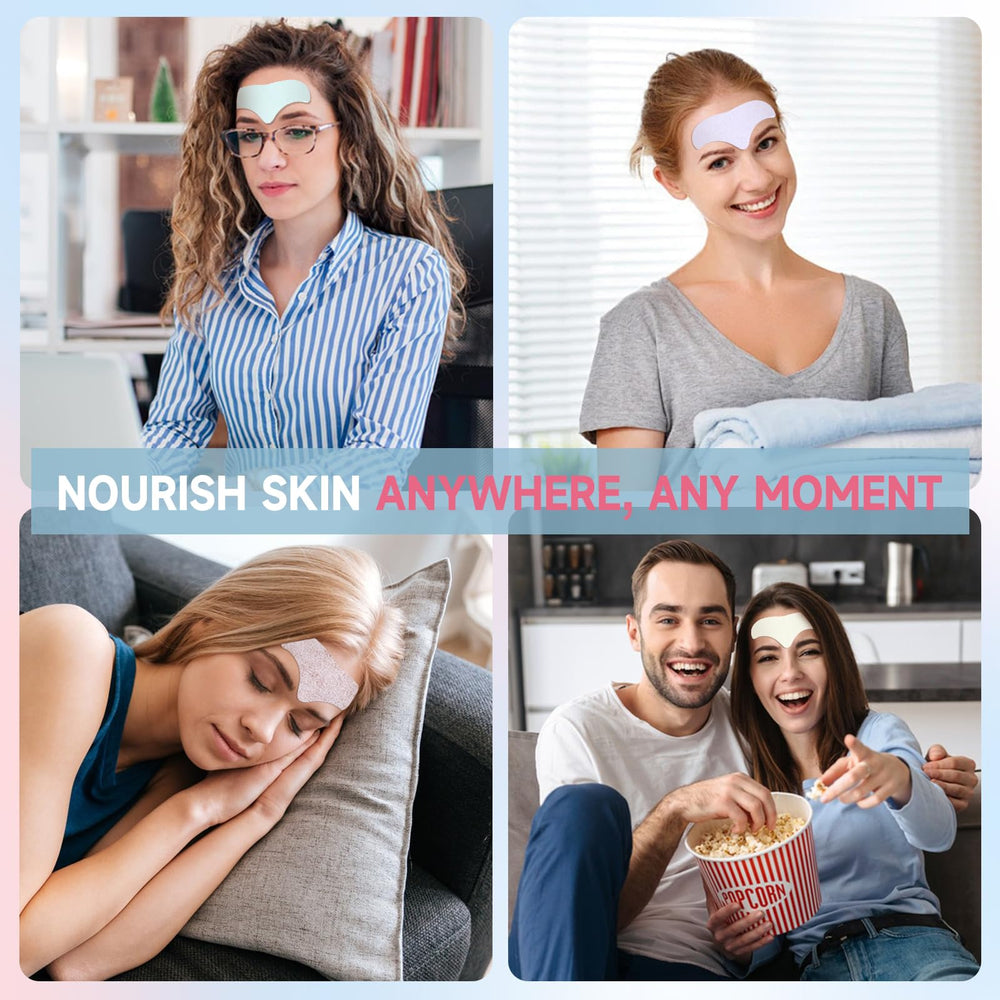 Kindshine forehead patches application setup on clean skin for easy use