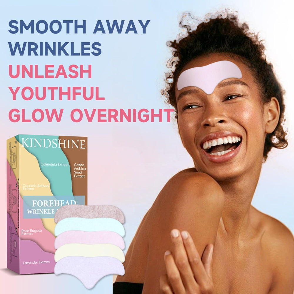 Kindshine forehead patches ready for overnight wear during travel or routine
