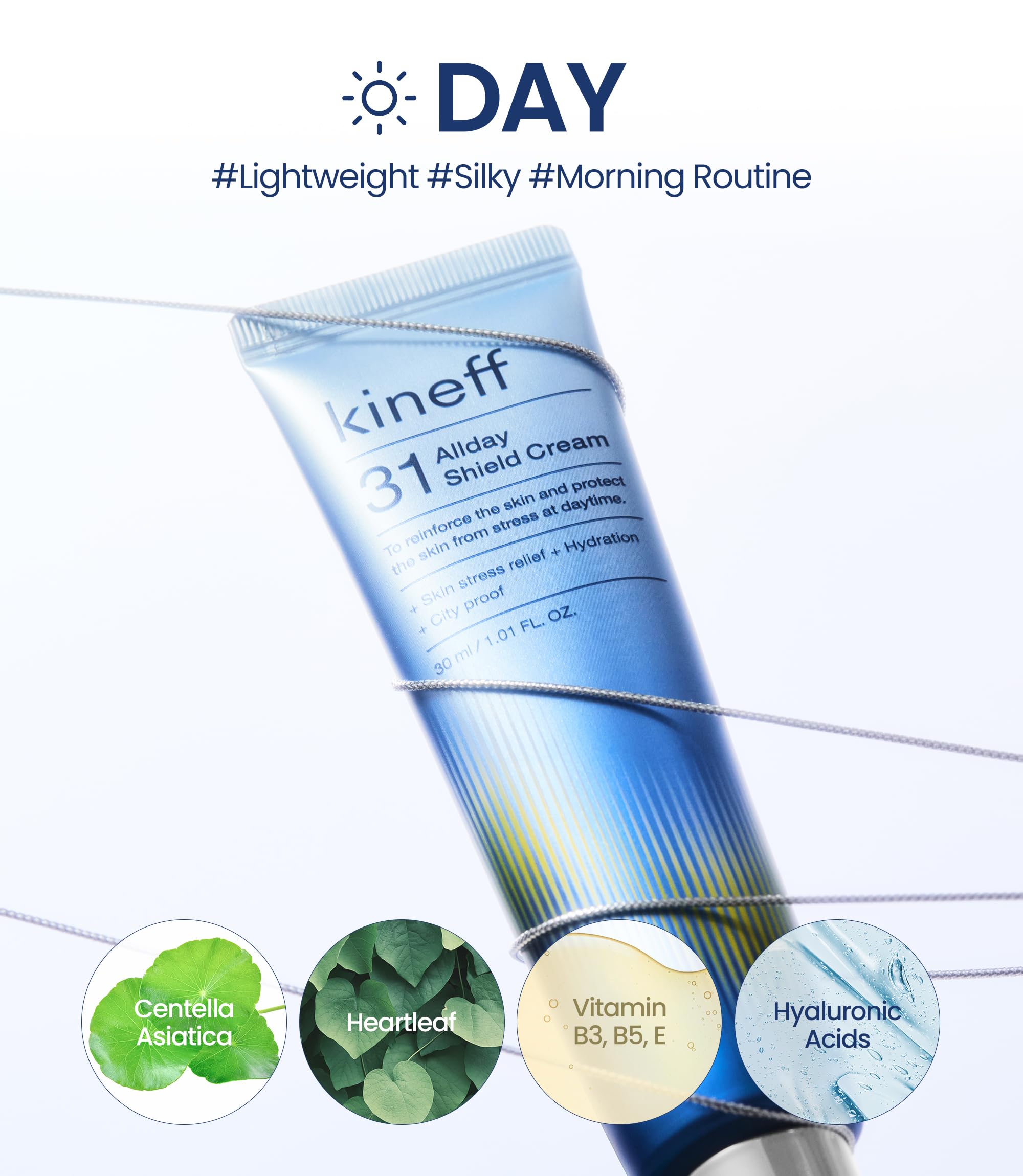 Kineff Dermacycle cream texture close-up reveals creamy, absorbent formula