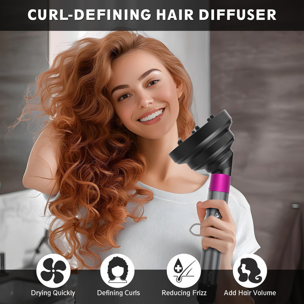 KingKam Airwrap diffuser in use shows efficient airflow for faster drying.
