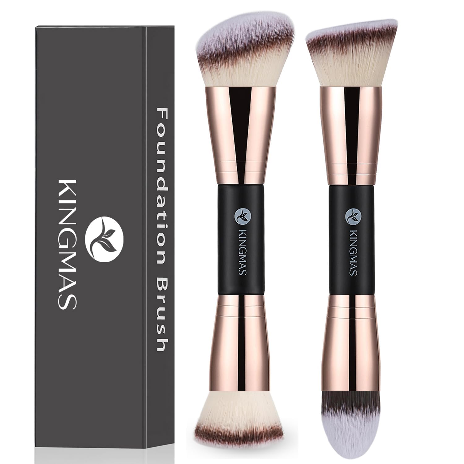 KINGMAS foundation brush double-ended pack for a seamless complexion.