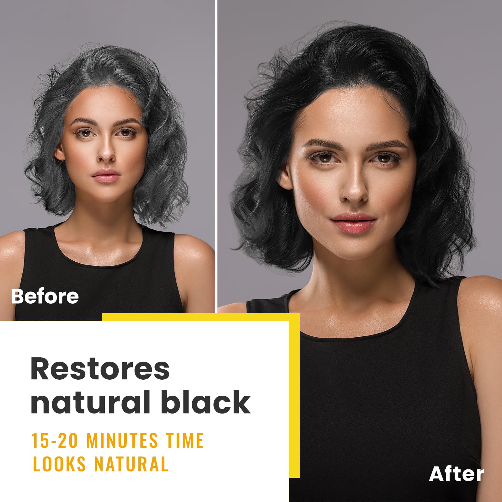 Kingming Hair Color Shampoo application showing easy, mess-free at-home use.