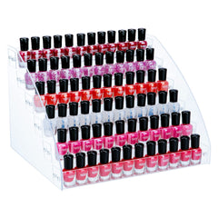 KINGROW 6-layer nail polish organizer shows bottles for quick selection and display.