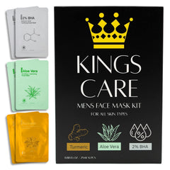 Kings Care turmeric mask sheet for acne-prone skin offers brightening and soothing support.