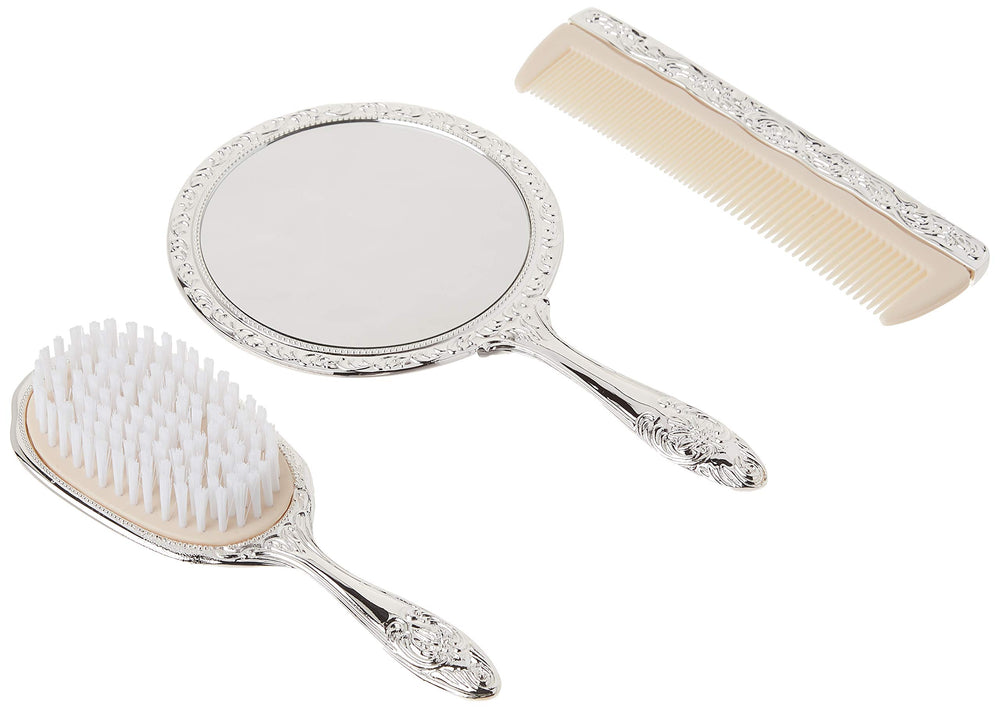 Kingsley vanity set comb highlighting durable metal build for confident grooming.