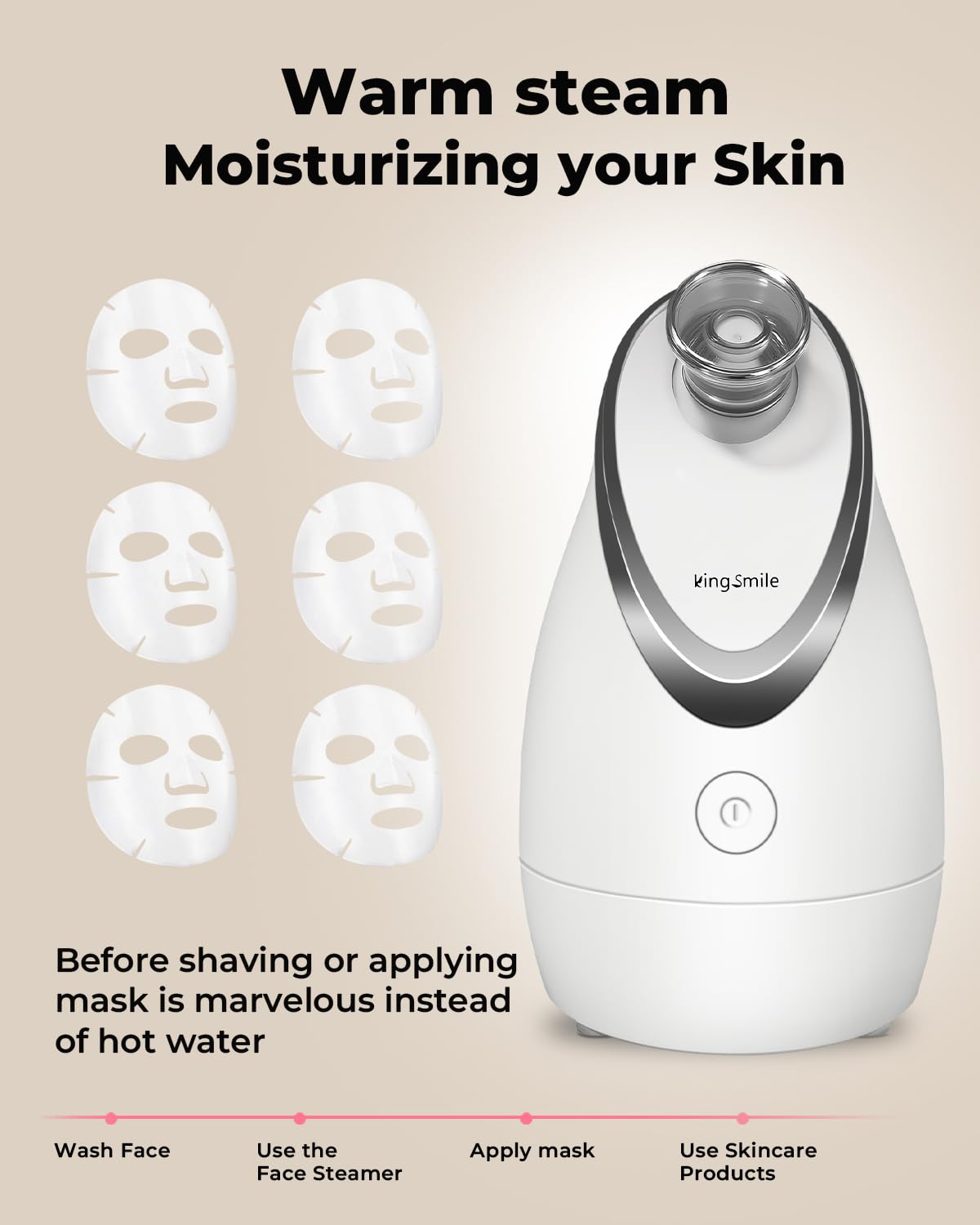 Kingsmile sponges and diffusing pads for gentle spa-at-home routine.