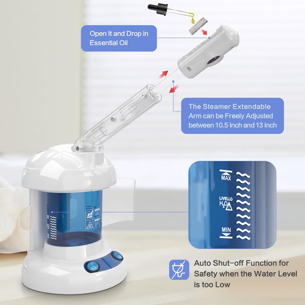 Kingsteam facial steamer essential oil option provides aromatherapy during your steam session