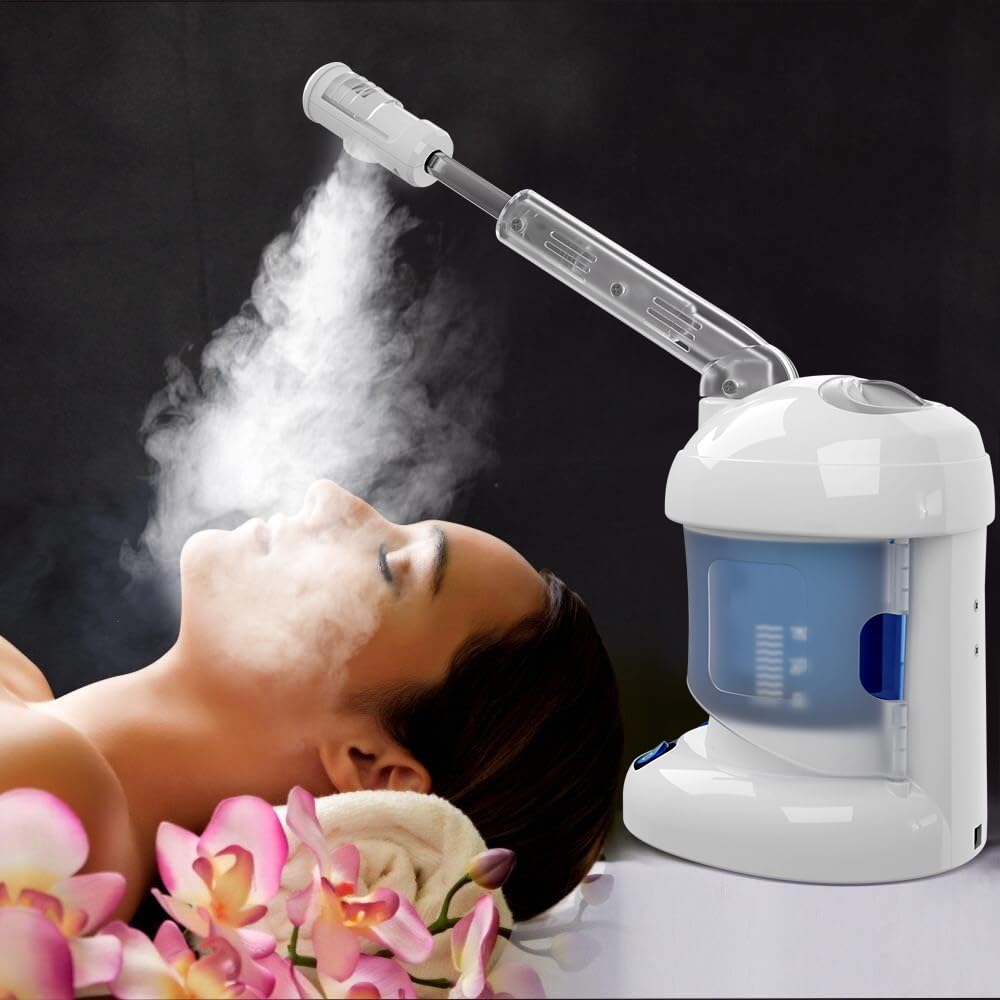 Kingsteam facial steamer with extendable arm enables precise at home spa sessions