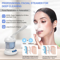 Kingsteam facial steamer ozone function delivers finer mist for enhanced cleansing at home