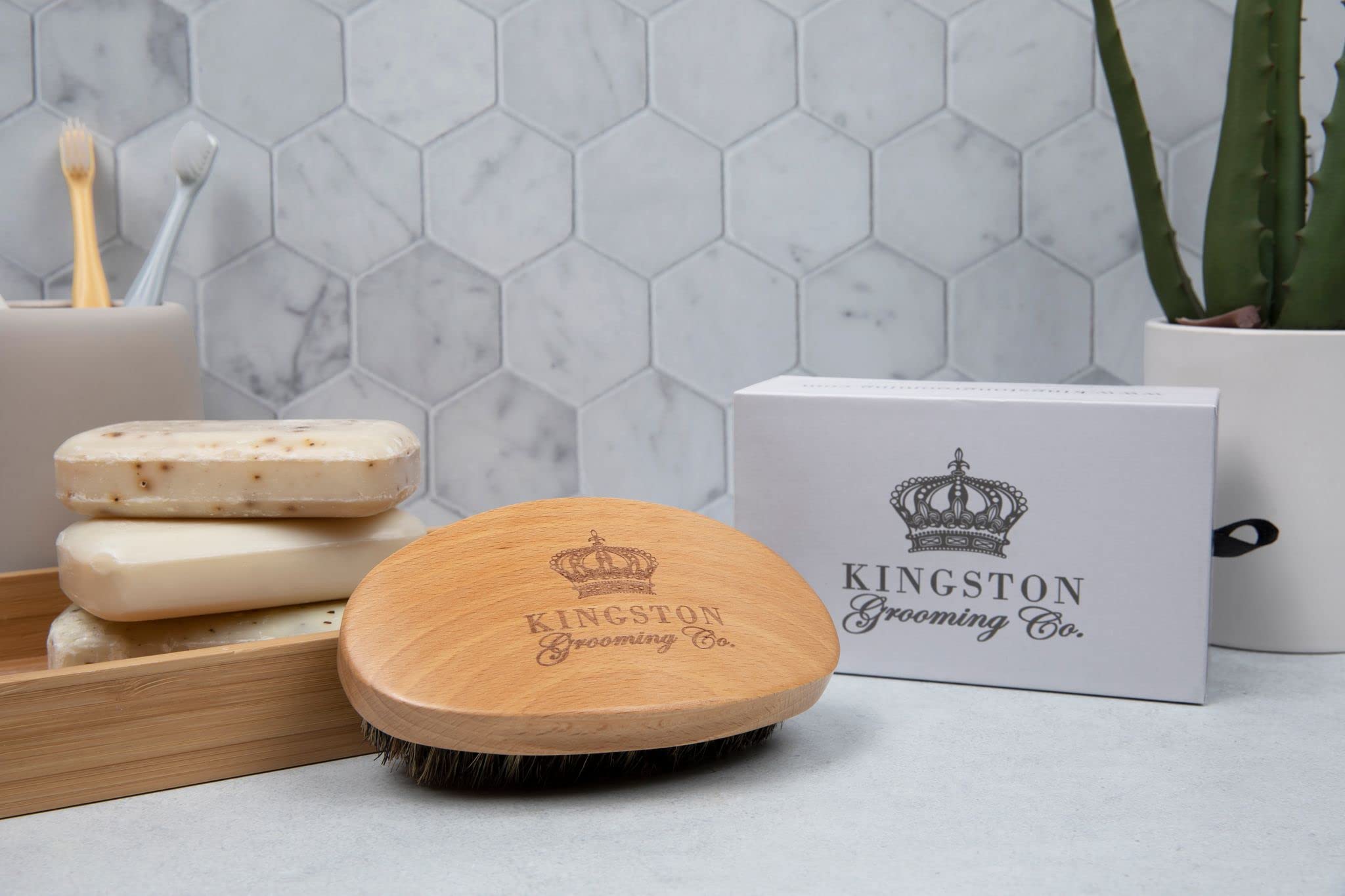 Kingston Grooming Co Wave Brush waves-creation closeup illustrating texture focus