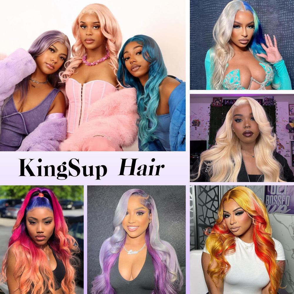 KingSup wig packaging includes care guide for easy maintenance.