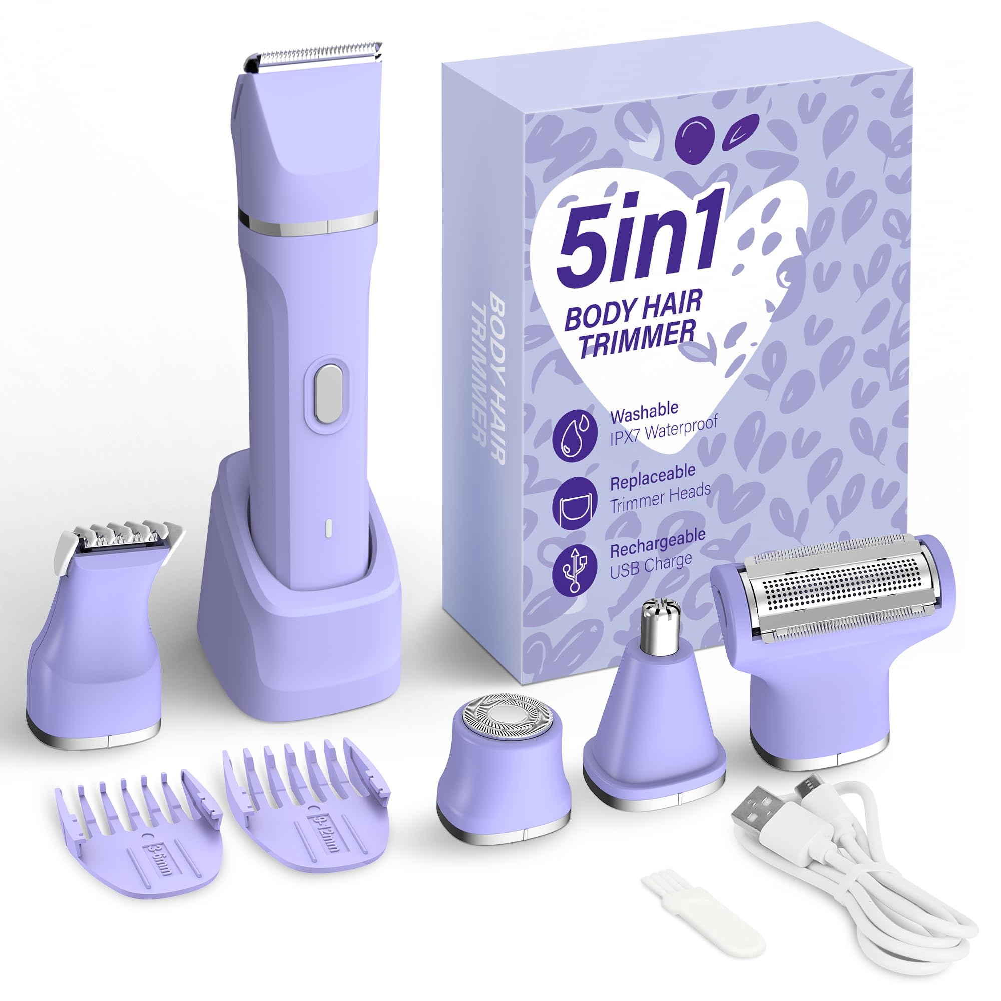 KINGTEE 5-in-1 bikini trimmer front view for precise grooming and everyday confidence