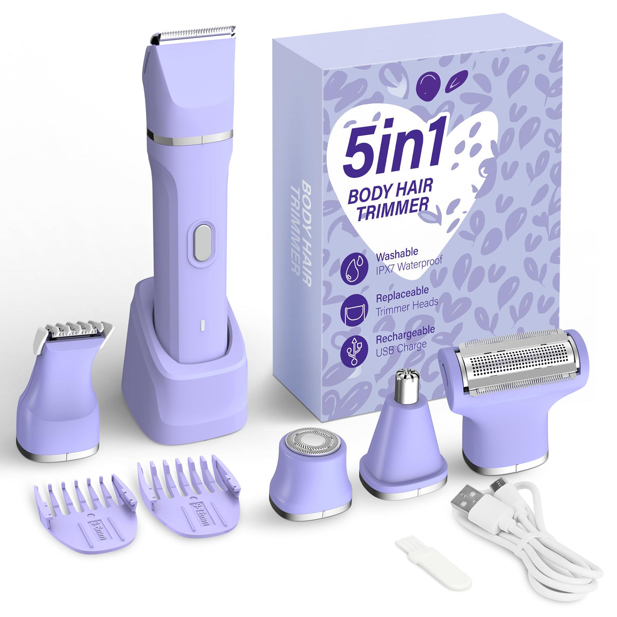 KINGTEE 5-in-1 bikini trimmer front view for precise grooming and everyday confidence