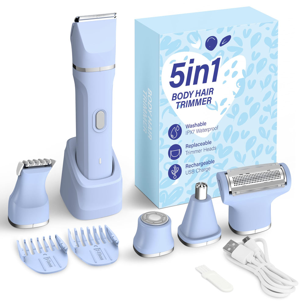 KINGTEE 5-in-1 main unit glides smoothly for precise body and facial grooming.