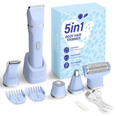 KINGTEE 5-in-1 main unit glides smoothly for precise body and facial grooming.