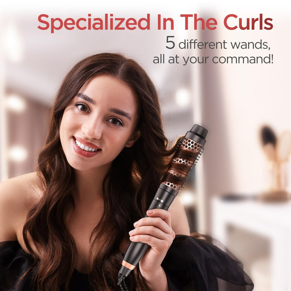 Kinked dual temperature heat settings adapt styling to hair type