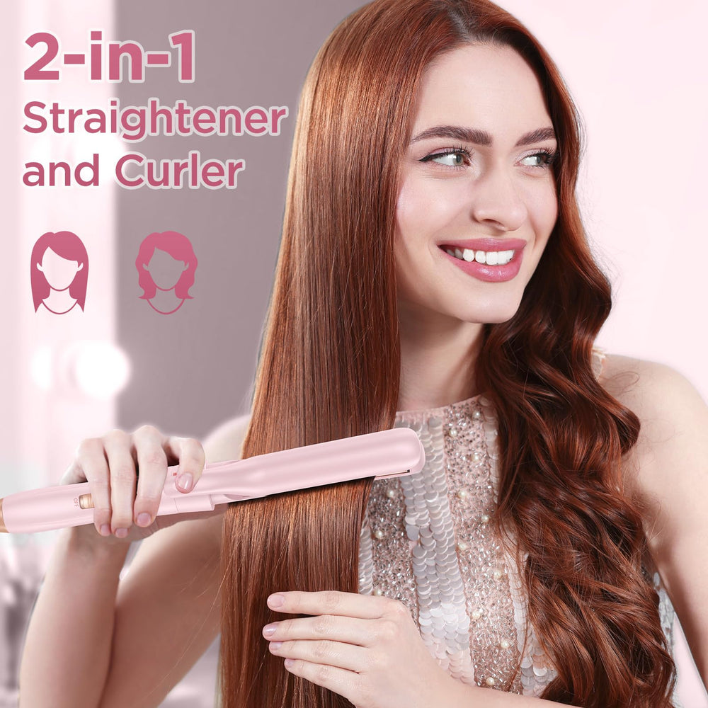 Kinked 5-in-1 wand tapered wand and straightener close-up for sleek styles