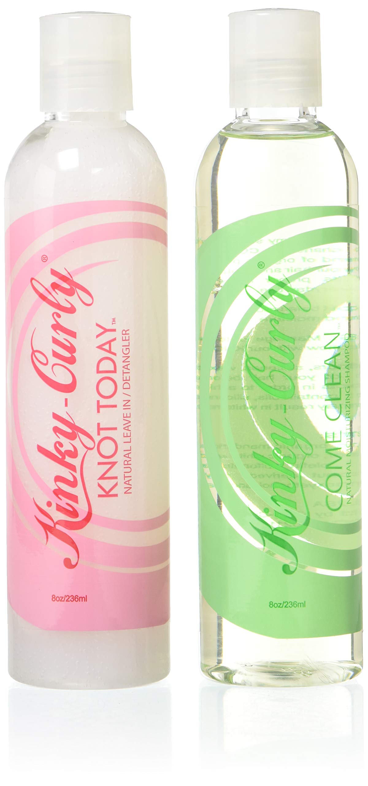Kinky Curly Knot Today bottle demonstrates easy detangling and curl shaping