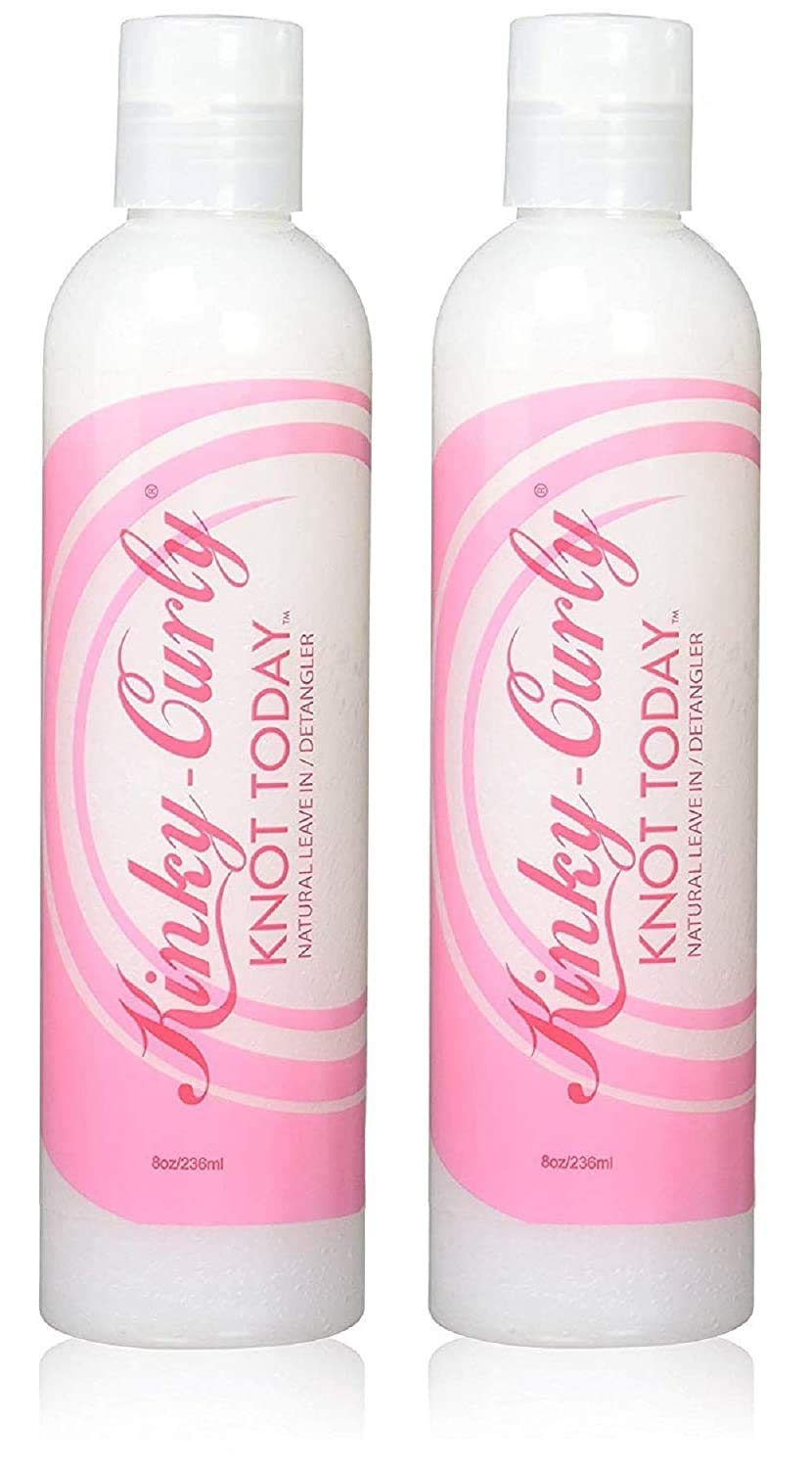 Kinky Curly Knot Today leave-in detangler 2-pack bottles for detangling and smoothness