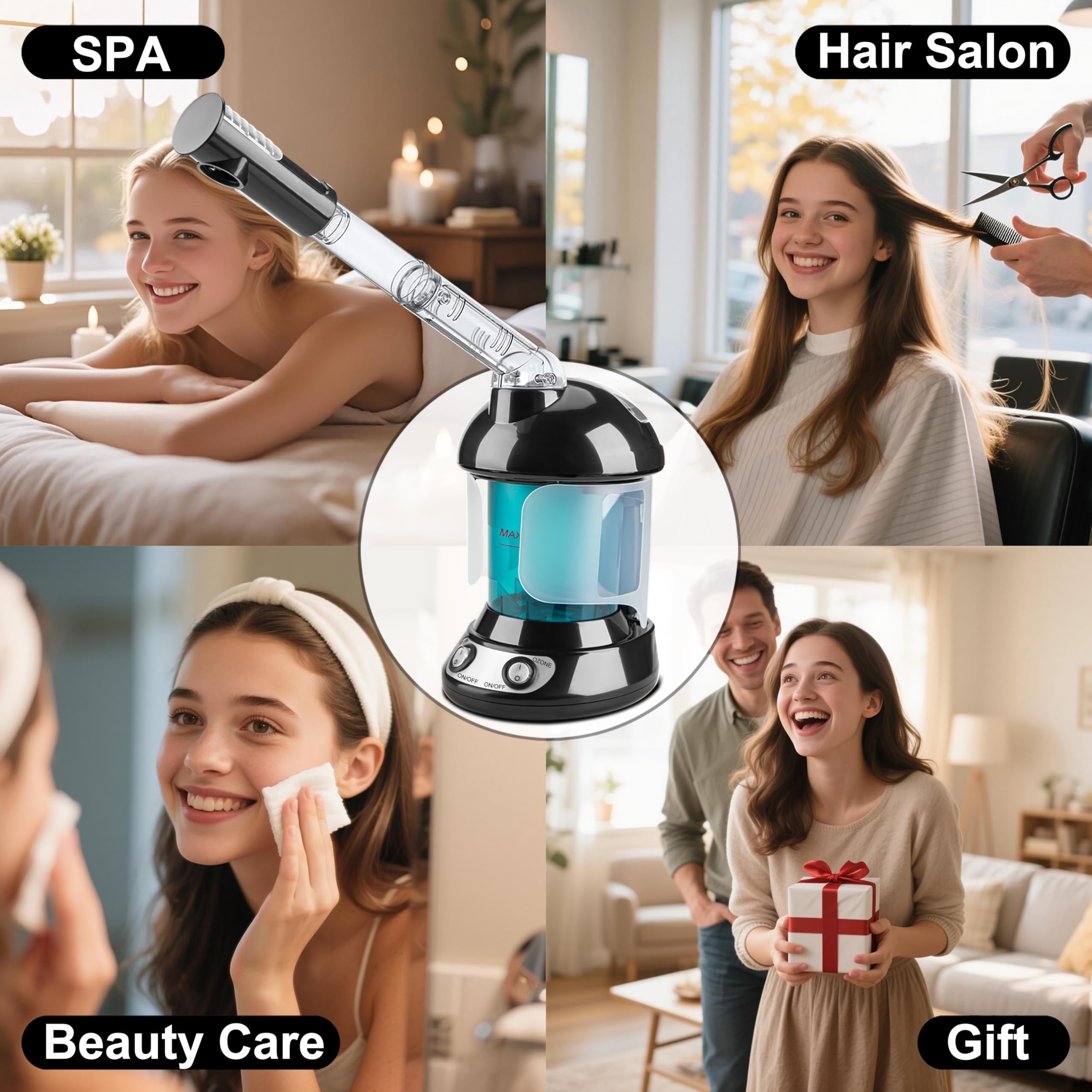 KINLITO facial pore cleansing steam opens pores for clearer skin
