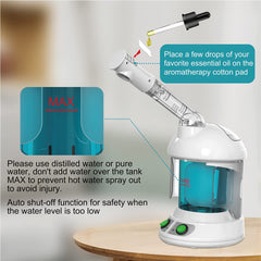 KINLITO humidifier mode adds moisture for comfortable skincare routines.
