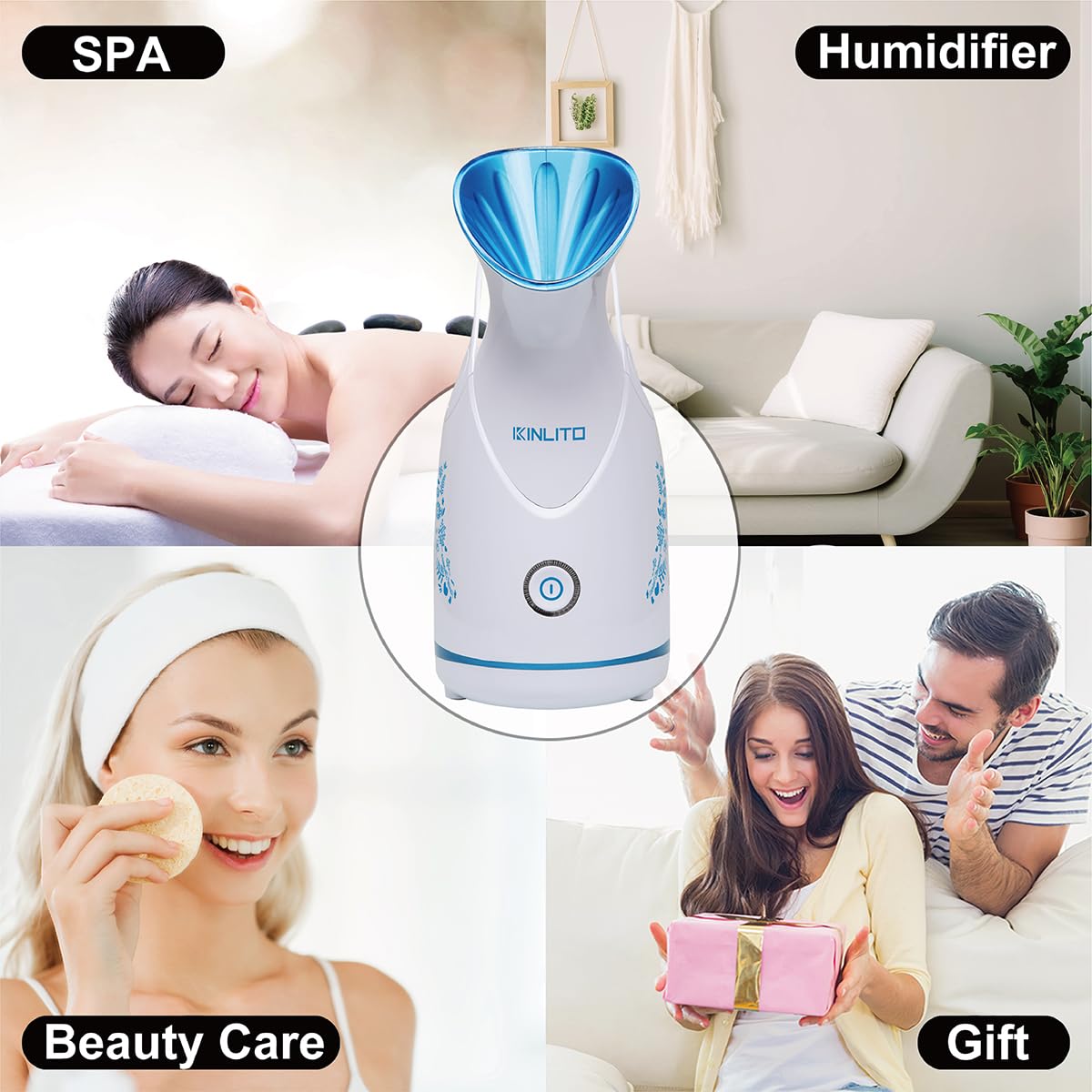 KINLITO facial steamer portable design ideal for travel and daily routines