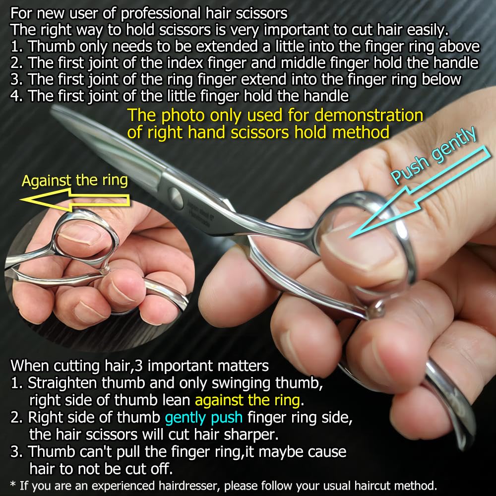 KINSARO 5.5-inch barber scissors home-use design suits family trims with precision.