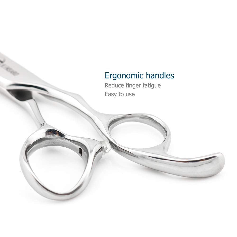 KINSARO 5.5-inch barber-scissors professional-grade offer versatile performance for barber and home tasks.