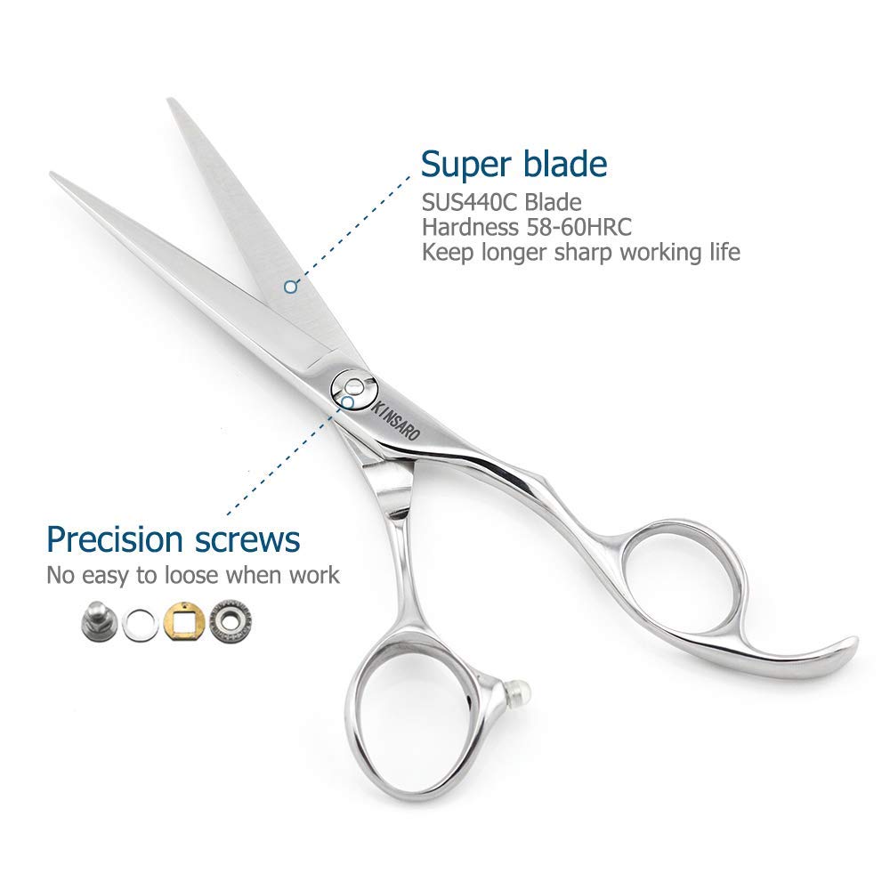 KINSARO ergonomic offset handle aids comfortable, fatigue-free styling sessions