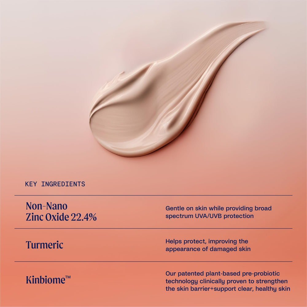 Kinship Self Reflect SPF32 pump-dispense offers quick, easy daily use.