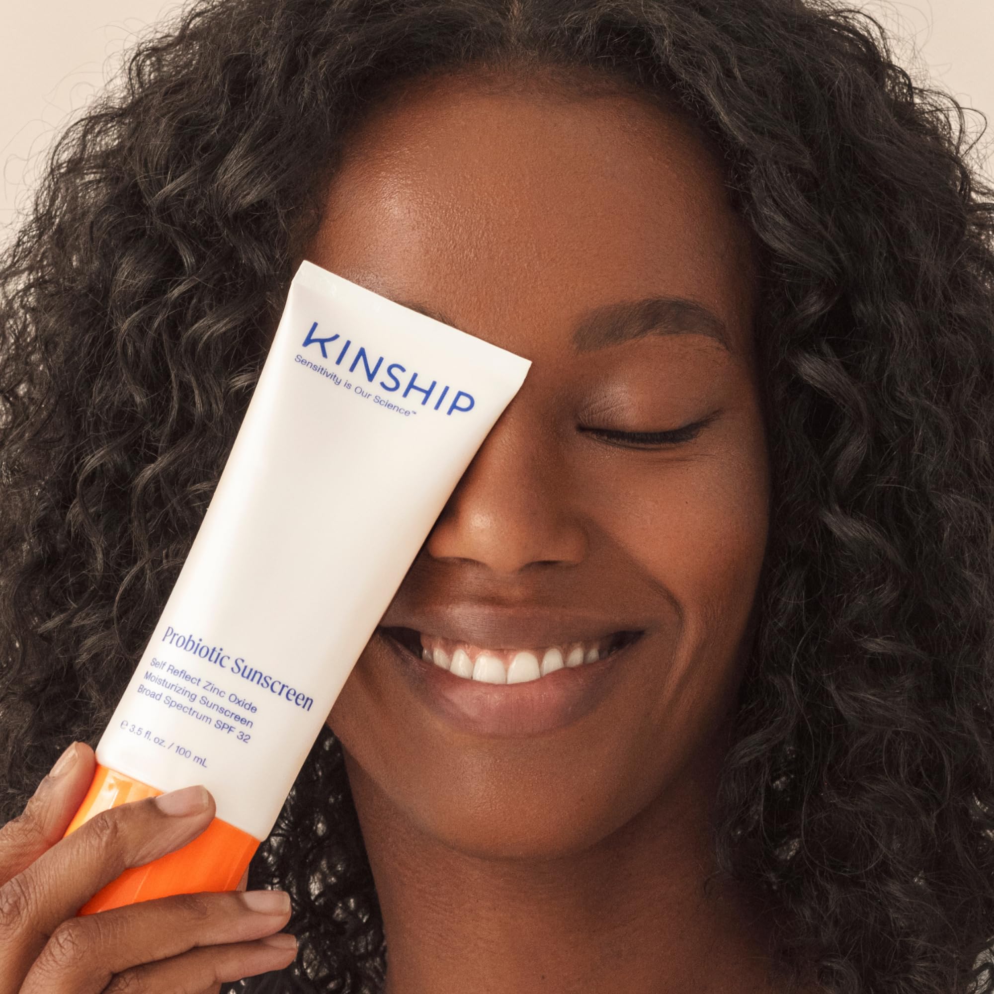 Kinship Self Reflect SPF32 turmeric-kinbiome ingredients highlight skin nourishment.