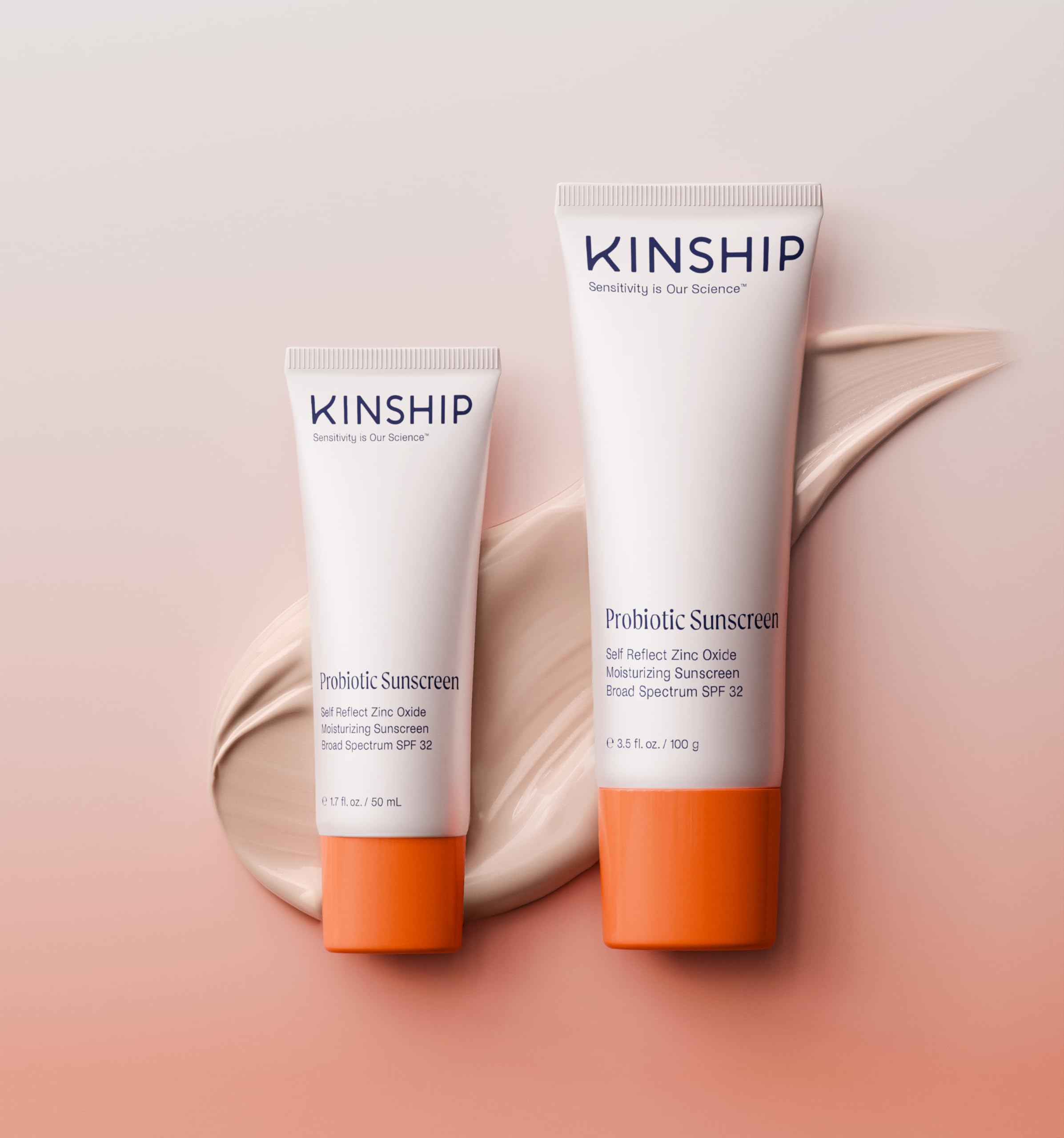 Kinship Self Reflect SPF32 vanilla-note image hints at a soft, natural scent.
