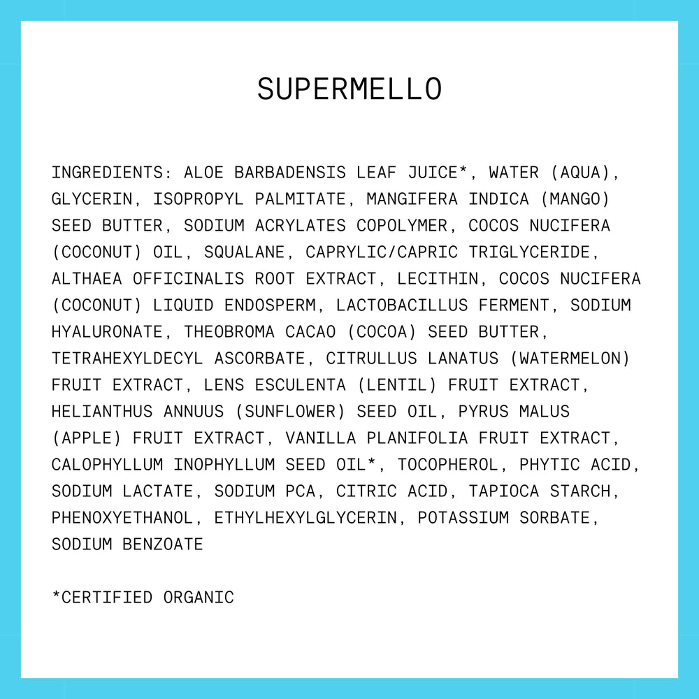 Kinship Supermello Kinbiome prebiotic approach supports clear skin.