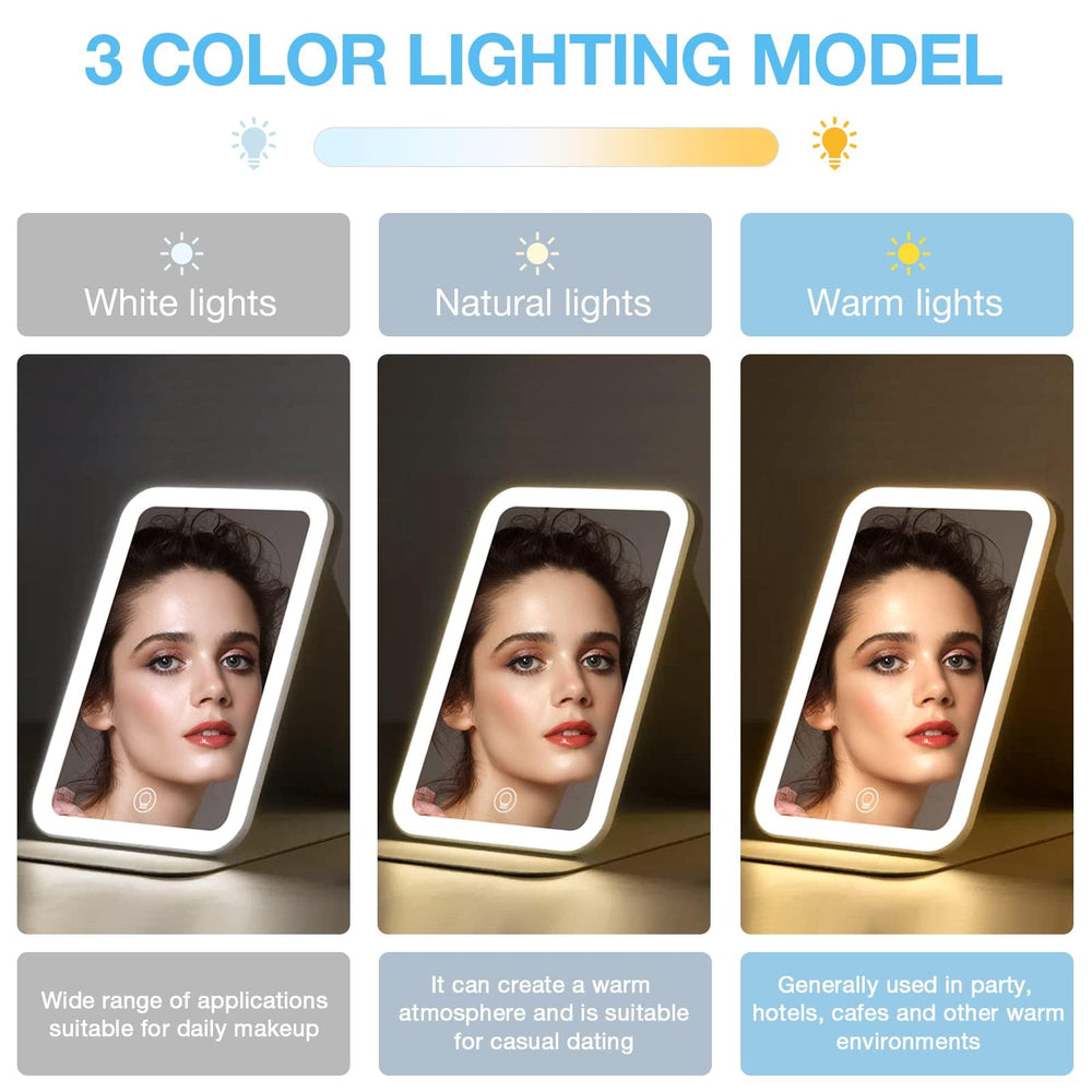 Kintion makeup mirror offers 360-degree rotation for flexible viewing angles.
