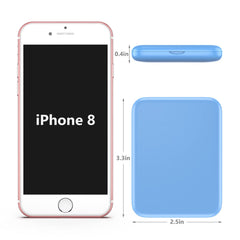 Kintion pocket mirror folding blue fits neatly in a purse for touch-ups