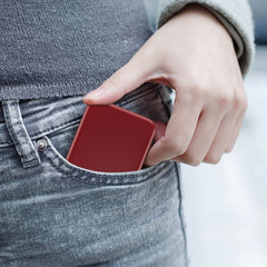 Kintion pocket mirror fits in a purse for portable everyday grooming on the go.