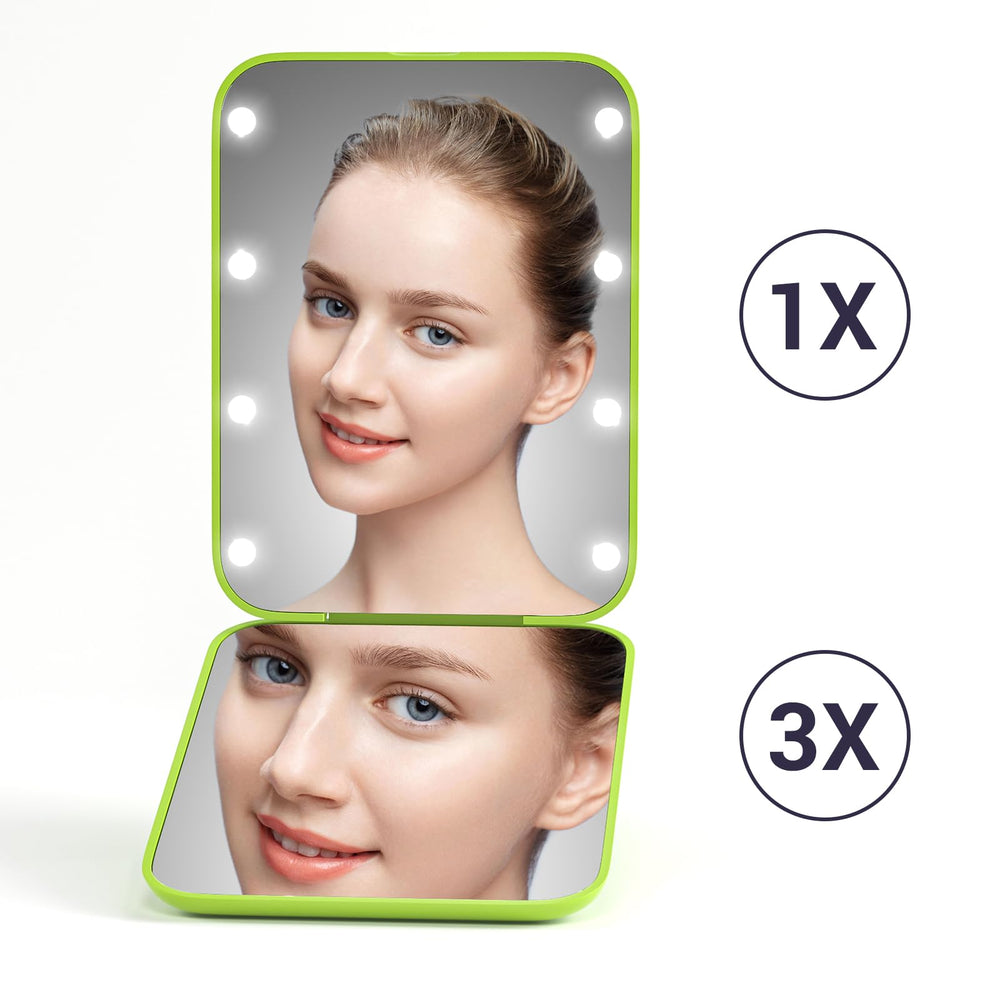 Kintion pocket mirror rose-gold finish close-up view enhances daily routine.