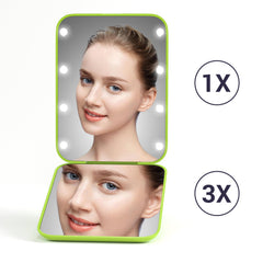 Kintion pocket mirror rose-gold finish close-up view enhances daily routine.