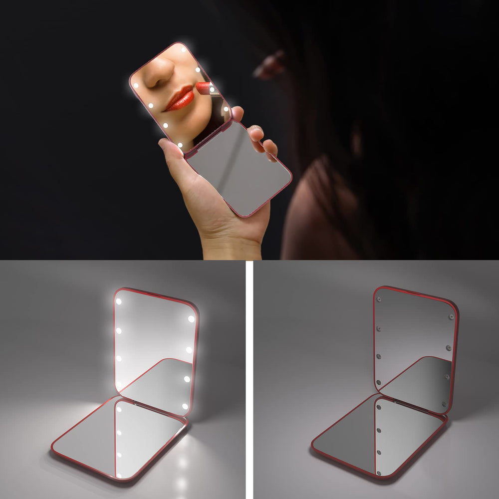 Kintion two-sided folding mirror ideal for compact travel and quick touch-ups.
