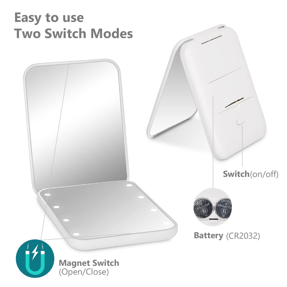 Kintion white gift-ready pocket mirror suitable for gifting occasions.