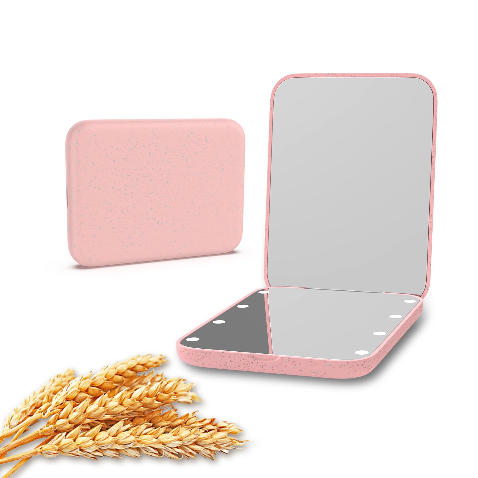 Kintion pocket mirror 1x magnification dual sides for accurate makeup checks on the go