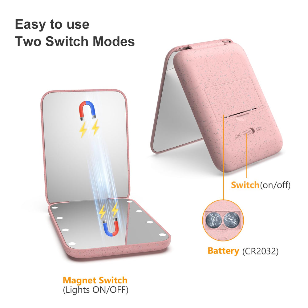 Kintion pocket mirror in compact travel size for easy on-the-go touch-ups