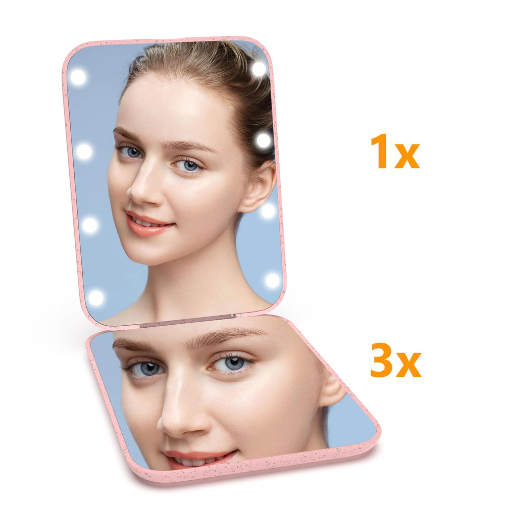 Kintion pocket mirror made with wheat straw material for a safe eco-friendly design
