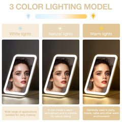 Kintion Travel Makeup Mirror rotated 360 degrees for flexible placement