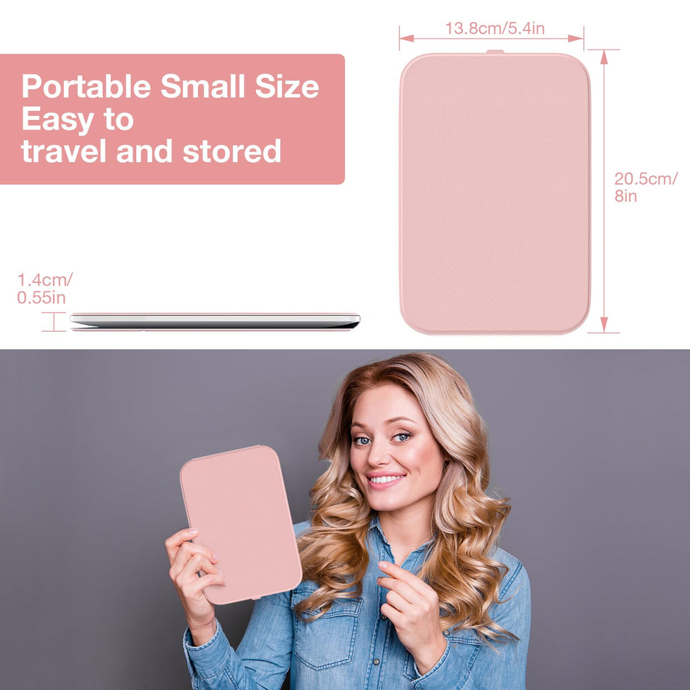 Kintion travel makeup mirror shows true colors with three temperature options for any setting.